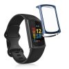 Комплект от 2 калъфа Kwmobile за Fitbit Charge 6/Charge 5, прозрачен/тъмно син, силикон, KWM0000144U006C