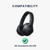 Комплект от 2 възглавнички за уши Kwmobile за JBL Soundcore Life Q20, тъмно синьо, екологична кожа, KWM0000176Q002C