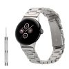 Каишка Kwmobile за Google Pixel Watch 2/Pixel Watch, сребро, стомана, KWM000025AC001C