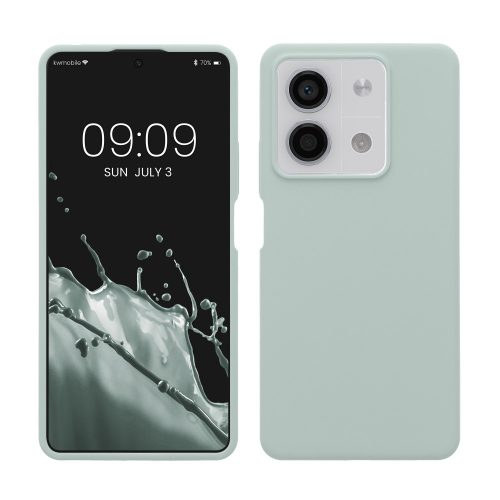 Калъф Kwmobile за Xiaomi Redmi Note 13, светло зелен, силикон, KWM000020LM005C