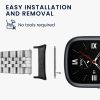 Комплект от 4 Kwmobile 20 мм адаптери за монтиране на каишка за Honor Watch 4, сребрист/черен, стомана, KWM000025AZ001C