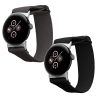 Комплект от 2 каишки Kwmobile за Google Pixel Watch 2/Pixel Watch, черен/сив, найлон, KWM000025BF001C