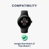 Комплект от 2 каишки Kwmobile за Google Pixel Watch 2/Pixel Watch, черен/сив, найлон, KWM000025BF001C