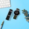 Комплект от 2 каишки Kwmobile за Google Pixel Watch 2/Pixel Watch, черен/тъмно зелен, найлон, KWM000025BF003C