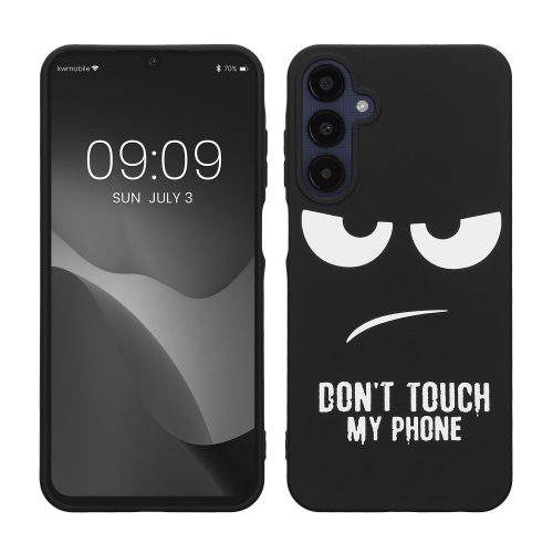 Калъф Kwmobile за Samsung Galaxy A25, черен/бял, силикон, KWM000021QB001C