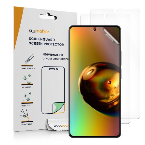 Комплект от 3 защитни фолиа Kwmobile за Xiaomi Redmi Note 13 Pro, прозрачни, пластмасови, KWM000020MB001C