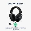 Комплект от 2 Kwmobile Cooling Gel Ear Cushions за Logitech G Pro X/G Pro X 2/G Pro X Wireless, черни, еко кожа, KWM000025DE001C