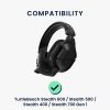 Комплект от 2 Kwmobile възглавнички за уши с охлаждащ гел за TurtleBeach Stealth 600/Stealth 500/Stealth 400, черни, еко кожа, KWM000025DG001C