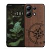 Калъф Kwmobile за Xiaomi Redmi Note 13, кафяв, дърво, KWM000020MZ001C