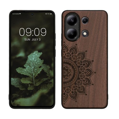 Калъф Kwmobile за Xiaomi Redmi Note 13, кафяв, дърво, KWM000020MZ002C