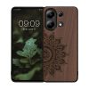 Калъф Kwmobile за Xiaomi Redmi Note 13, кафяв, дърво, KWM000020MZ002C