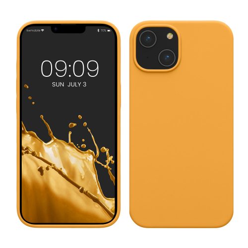 Калъф Kwmobile за Apple iPhone 14, оранжев, силикон, KWM000016NI040C