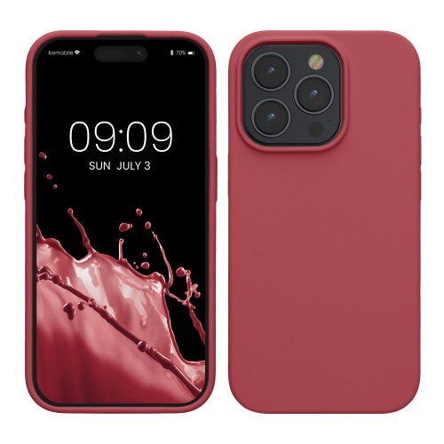 Калъф Kwmobile за Apple iPhone 15 Pro, тъмно розов, силикон, KWM000020CC025C