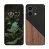 Калъф Kwmobile за Xiaomi Redmi Note 13, кафяв/черен, дърво, KWM000020NJ001C