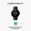 Каишка Kwmobile за Google Pixel Watch 2/Pixel Watch, черна, силиконова, KWM000025GT001C