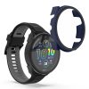 Комплект от 2 калъфа Kwmobile със защитно стъкло за Garmin Forerunner 965, черен/тъмно син, пластмаса, KWM0000194R003C