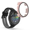 Комплект 2 капака Kwmobile със защитно стъкло за Garmin Forerunner 965, черен/розов, пластмаса, KWM0000194R004C