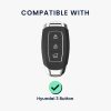 Капак за автомобилен ключ Kwmobile за Hyundai 3 бутона - Keyless Go, прозрачен/черен, силикон, KWM000025JI001C