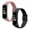 Комплект 2 каишки за Samsung Galaxy Fit 2, Kwmobile, черен/розов, силикон, 53962.10