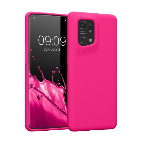 Калъф Kwmobile за OPPO Find X5, Силиконов, Розов, 57629.77