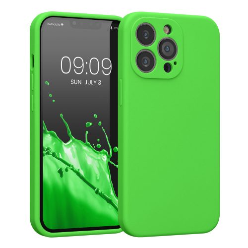 Калъф Kwmobile за Apple iPhone 13 Pro, силиконов, зелен, 59360.159