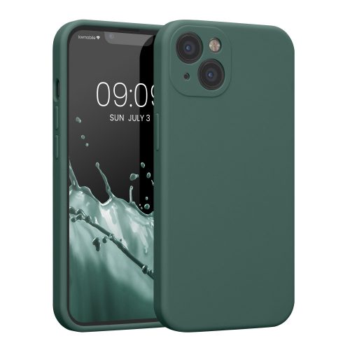 Калъф Kwmobile за Apple iPhone 13, силиконов, зелен, 59359.166