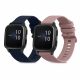 Комплект 2 каишки за Garmin Venu Sq/Venu Sq Music, Kwmobile, Син/Розов, Силикон, 57776.08