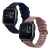 Комплект 2 каишки за Garmin Venu Sq/Venu Sq Music, Kwmobile, Син/Розов, Силикон, 57776.08