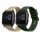 Комплект от 2 каишки за Garmin Venu Sq/Venu Sq Music, Kwmobile, Green/Grey, Silicone, 57776.07