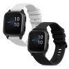 Комплект 2 каишки за Garmin Venu Sq/Venu Sq Music, Kwmobile, черно/бяло, силикон, 57776.06