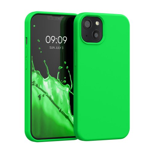 Калъф Kwmobile за Apple iPhone 13, силиконов, зелен, 55878.44