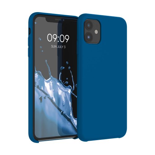 Калъф Kwmobile за Apple iPhone 11, силиконов, син, 49724.228