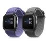 Комплект от 2 каишки за Garmin Venu Sq/Venu Sq Music, Kwmobile, Purple/Grey, Nylon, 59528.02