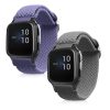 Комплект от 2 каишки за Garmin Venu Sq/Venu Sq Music, Kwmobile, Purple/Grey, Nylon, 59528.02