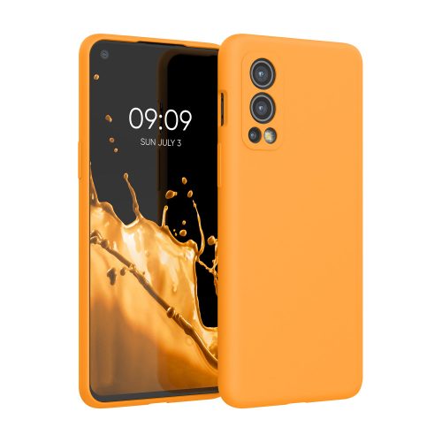 Калъф kwmobile за OnePlus Nord 2 5G, силиконов, оранжев, 56070.191