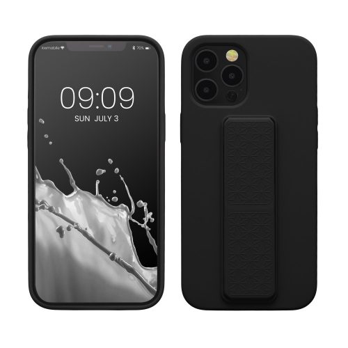 калъф kwmobile за Apple iPhone 12 Pro Max, силиконов, черен, 58284.01