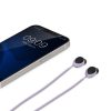 Комплект от 2 kwmobile кабела за Samsung Galaxy Buds 2, силикон, бяло/лилаво, 56697.02