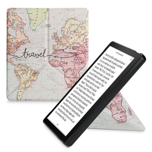 калъф kwmobile за Amazon Kindle Oasis 10, Екологична кожа, Многоцветен, 59721.01