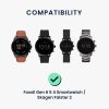 kwmobile захранващ кабел за Fossil Gen 6/Gen 5/Gen 4, пластмаса, бял, 58644.02