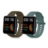 Комплект от 2 каишки kwmobile за Xiaomi Redmi Watch 2 Lite, силикон, кафяво/зелено, 56911.08