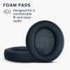 Комплект от 2 kwmobile Earpads за Anker Soundcore Life Q35/Soundcore Life Q30, Екологична кожа, Син, 57542.17