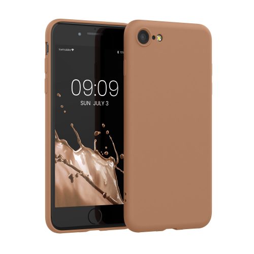 калъф kwmobile за Apple iPhone SE 3/iPhone 8/iPhone 7, силиконов, кафяв, 49979.246