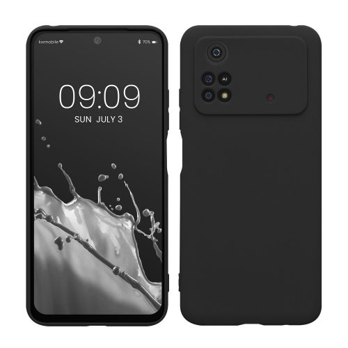 Калъф kwmobile за Xiaomi Poco M4 Pro, силиконов, черен, 59758.47