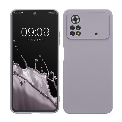 Калъф kwmobile за Xiaomi Poco X4 Pro 5G, Силиконов, Лилав, 59759.108