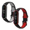 Комплект от 2 kwmobile каишки за Xiaomi Mi Smart Band 6/Mi Band 6/Band 5, силикон, сиво/червено, 59792.01