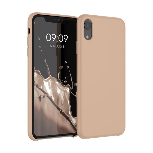 калъф kwmobile за Apple iPhone XR, силиконов, кафяв, 45910.246