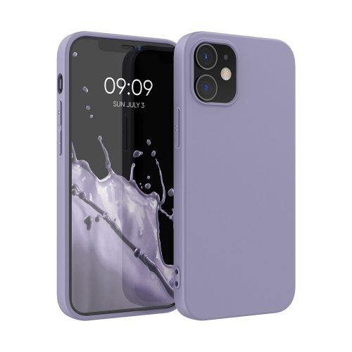 калъф kwmobile за Apple iPhone 12/iPhone 12 Pro, силиконов, лилав, 53938.244