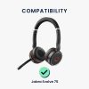 Комплект от 2 kwmobile Earpads за Jabra Evolve 75, еко кожа, черни, 59878.01