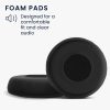 Комплект от 2 kwmobile Earpads за Jabra Evolve 75, еко кожа, черни, 59878.01