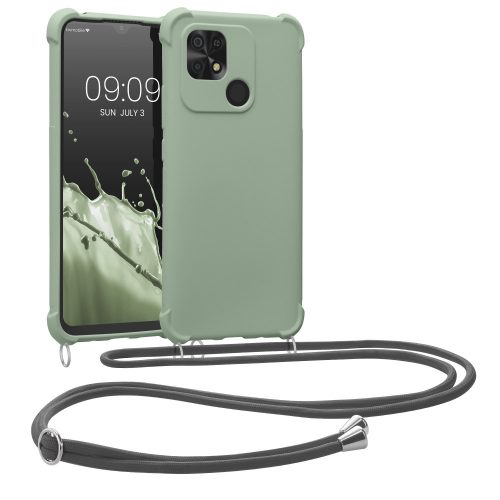 Бъмпър kwmobile за Xiaomi Redmi 10C, Силикон, Зелен, 59233.172